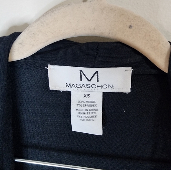 Magaschoni Black Casual Long Sleeve Open Women XS Breathable Thin Cardigan - Picture 4 of 6